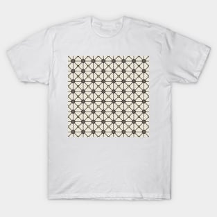 Geometric Triangles Colorful Print Pattern Brown T-Shirt